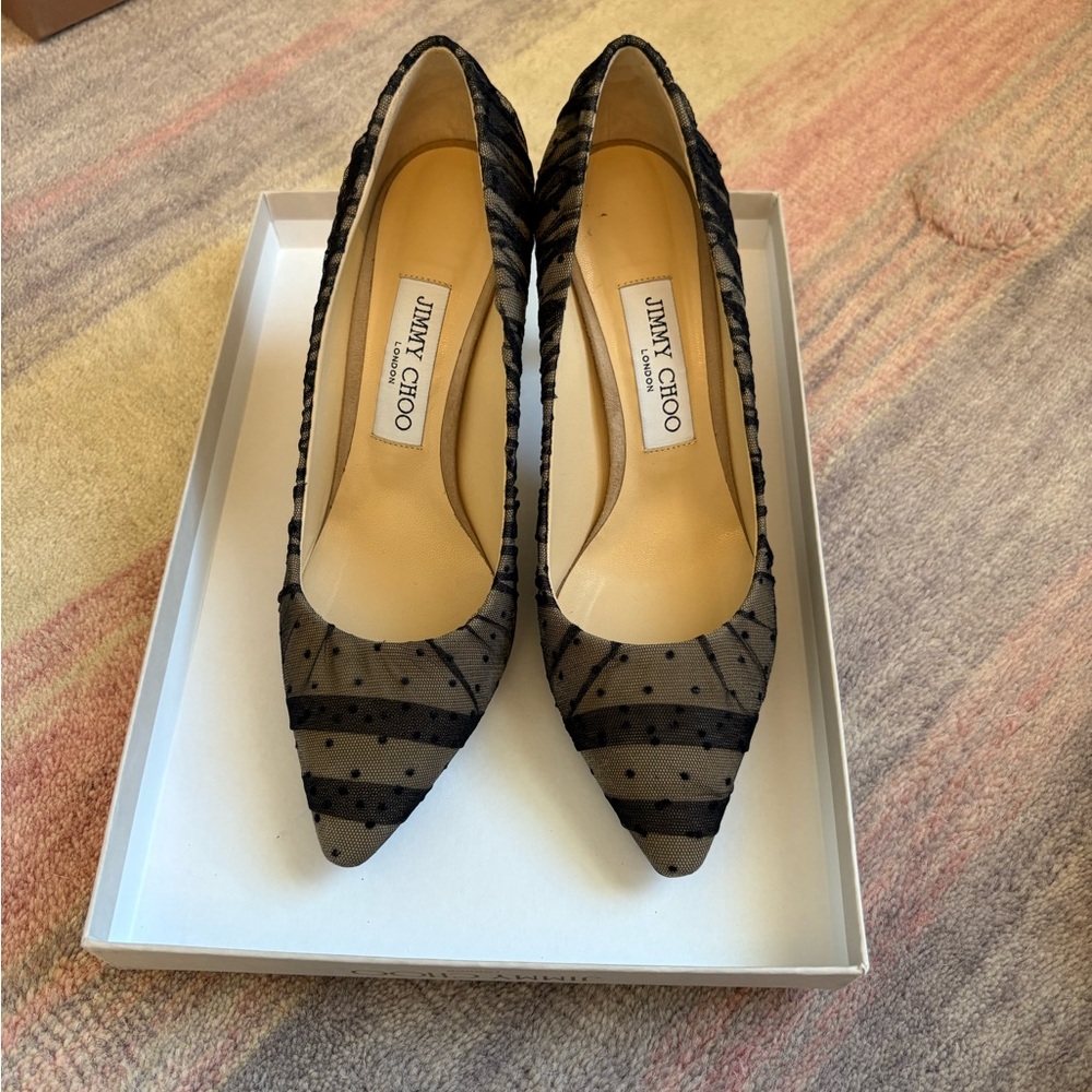 Jimmy Choo Cream Heels Elegant Design